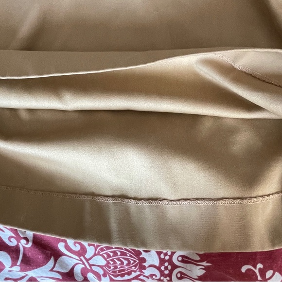 Vintage Tan Wool Shirt Dress with Orange Red Collar, Trim, Belted - Picture 11 of 16